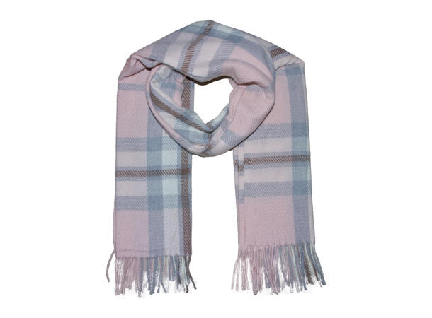Skjerf rutet 65x180 rosa Høst26 