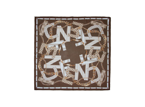 Skjerf seletøy 65x65 brun 