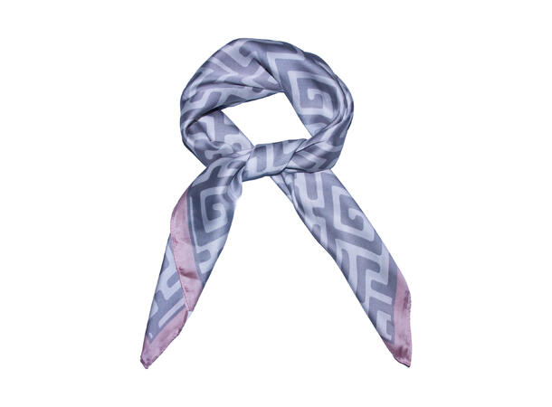 Skjerf små labyrint 70x70 rosa 