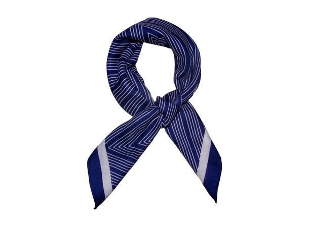 Skjerf zig zag 65x65 blå 