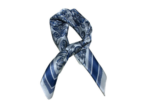 Skjerfpaisley SILKE 70x70 blå 