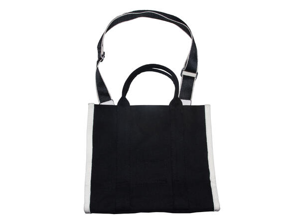 Veske "The Bag" Canvas sort kontrast kant 