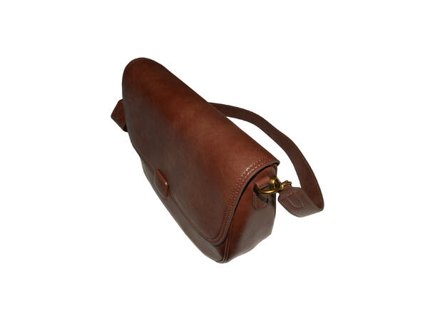 Veske skinn-look cognac Høst 26 