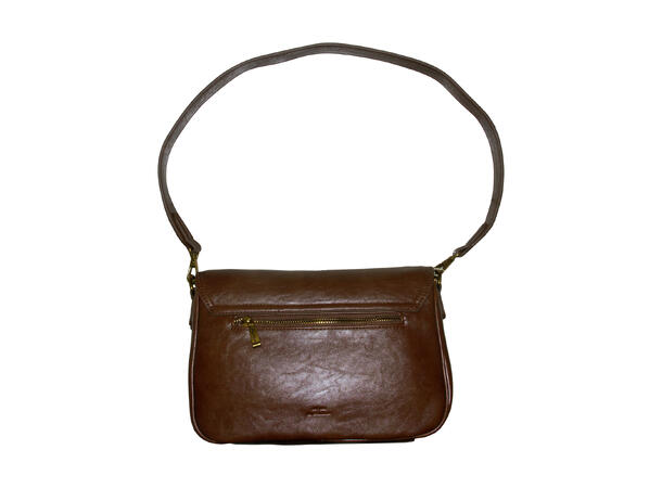 Veske skinn-look cognac Høst 26 