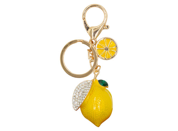 Veskepynt & Nøkkelring Lemon gul 