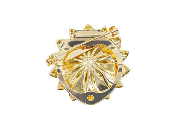 Brosje blomstehode hvit 