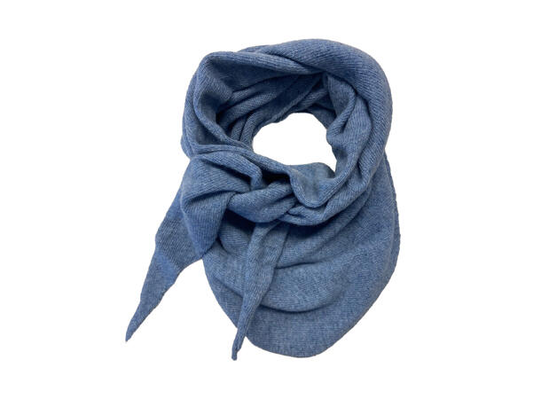 Dame Sjal ensfarget triangle lysblå Høst26 