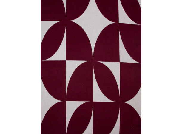 Dame skjerf m/rundinger 65x180 vinrød Høst 