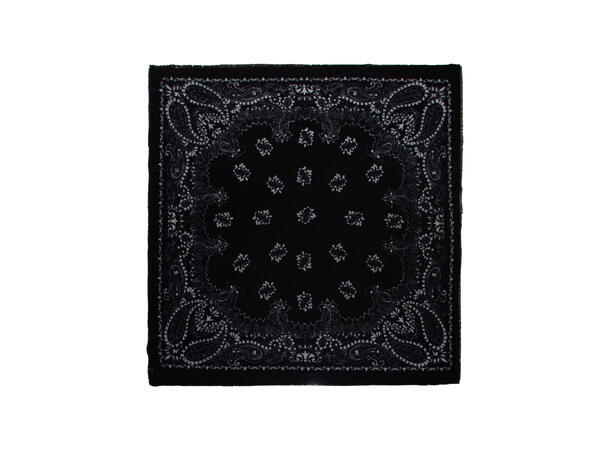 Dame skjerf paisley 110x110 sort* Høst26 