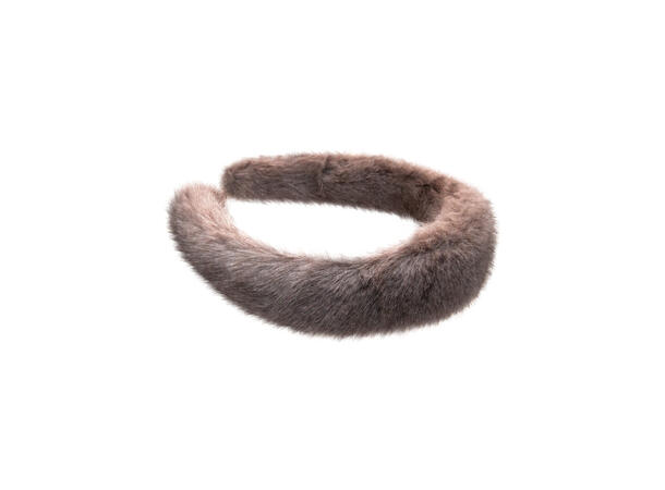 Hårbøyle "fake fur" natur 