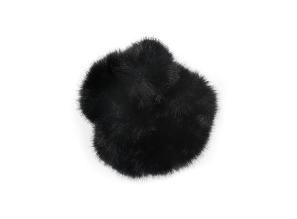 Hårstrikk "fake fur" sort* 