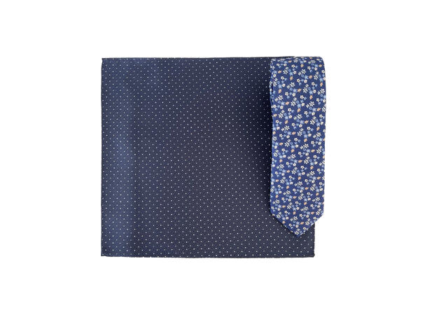 Konfirmant sett navy (slips/lommetørkle hengende) SS26 