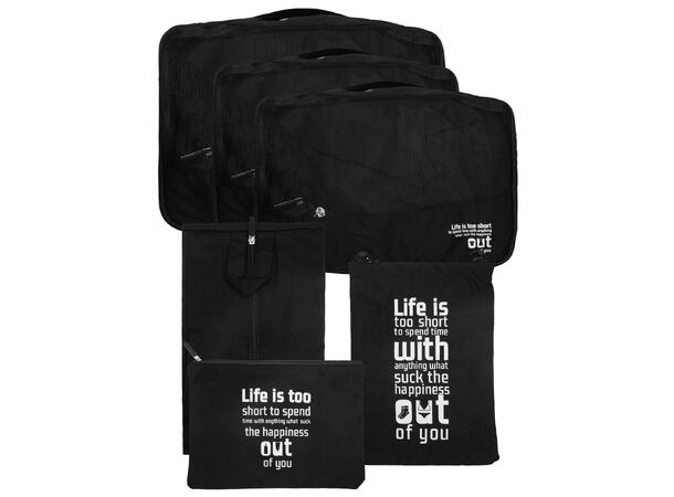 Reisesett "Summer" inkl. 6 vesker sort SS26 