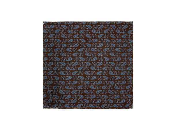 Santi 8cm silkeslips+lommetørkle sett hengende cognac 