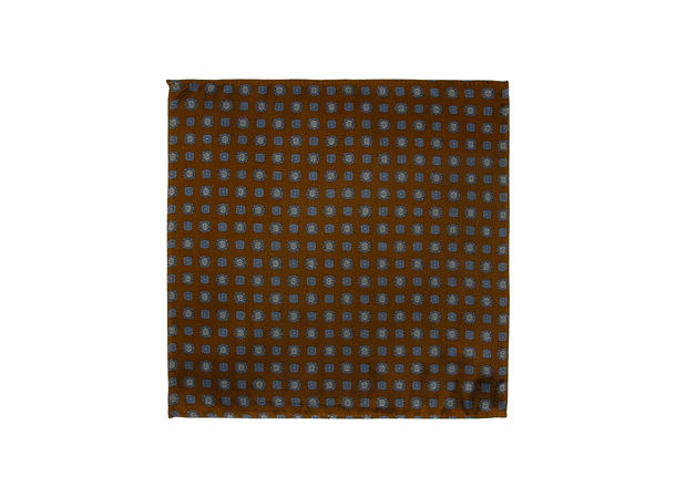 Santi 8cm silkeslips+lommetørkle sett hengende cognac 