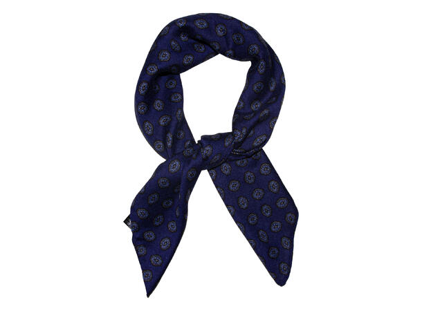 Skjerf 70x70 Navy Blomstret 