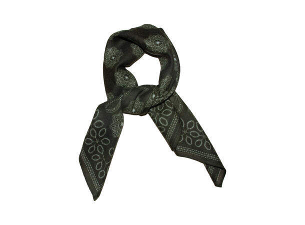 Skjerf delikat mønster Ull 70x70 grønn 