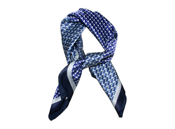 Skjerf enkelt design SILKE 70x70 navy* 