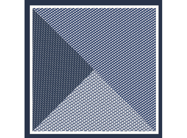 Skjerf enkelt design SILKE 70x70 navy* 