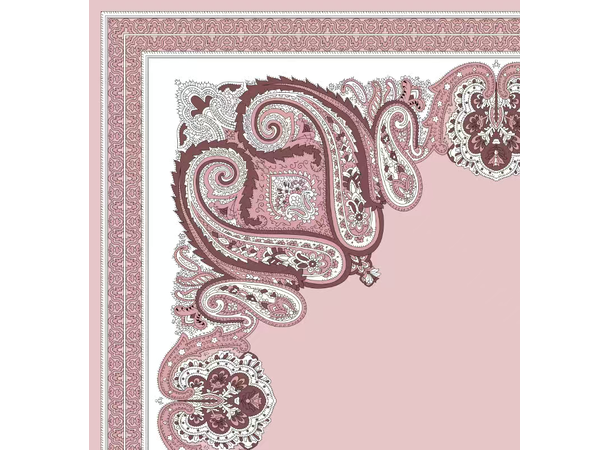 Skjerf klassisk SILKE 70x70 rosa 