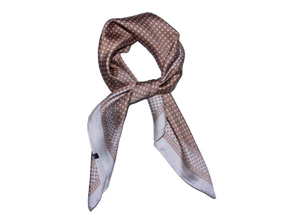 Skjerf m/prikker 68x68 beige 