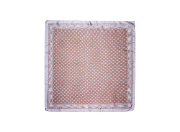 Skjerf m/prikker 68x68 beige 