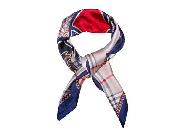 Skjerf m/ruter 70x70 sort 