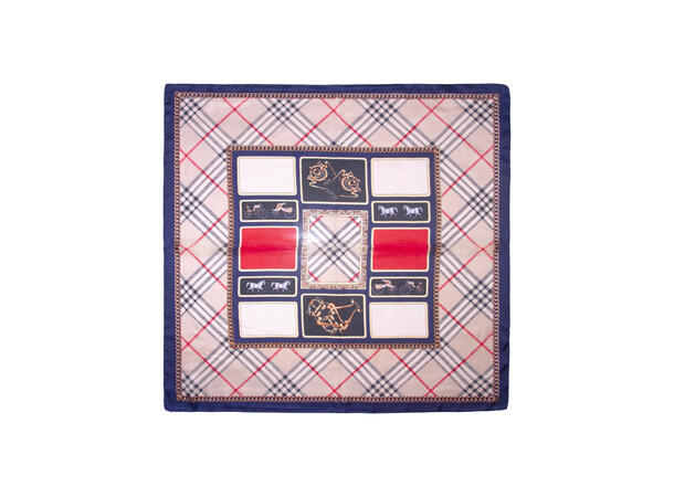 Skjerf m/ruter 70x70 sort 