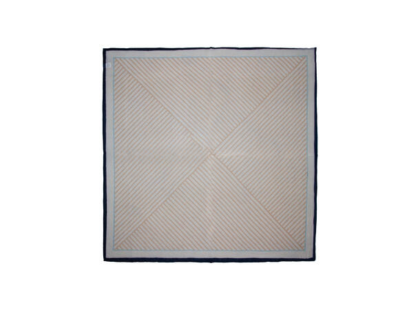 Skjerf m/striper Ull 70x70 beige* 