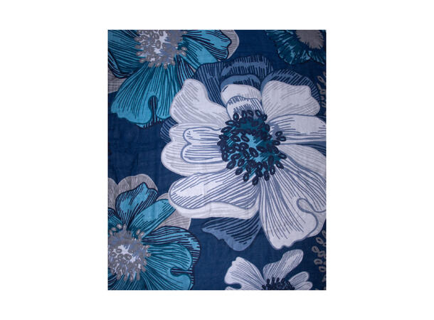 Skjerf mønstret 90x180 blå 