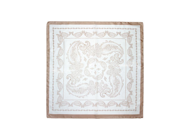 Skjerf paisley SILKE 70x70 beige 