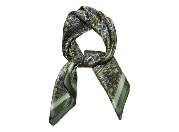 Skjerf paisley SILKE 70x70 grønn 