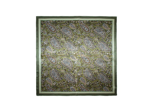 Skjerf paisley SILKE 70x70 grønn* 