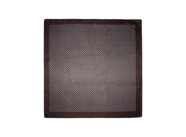 Skjerf småmønstret 90x90 brun 