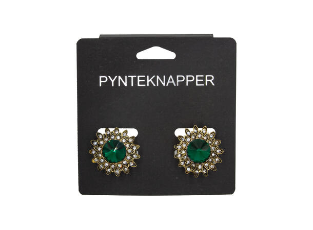 Skjorteknappblomst diamant grønn 