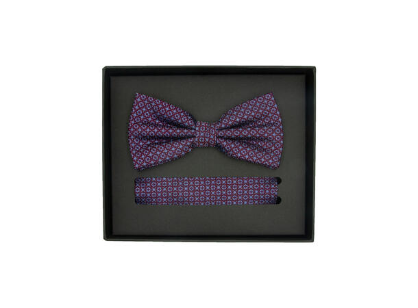 Sløyfe m/lommetørkle småmønstret plumme 