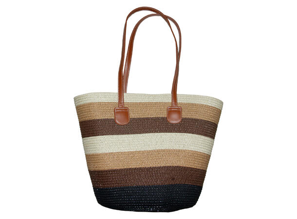 Veske "Summer"  m/striper brun SS26 