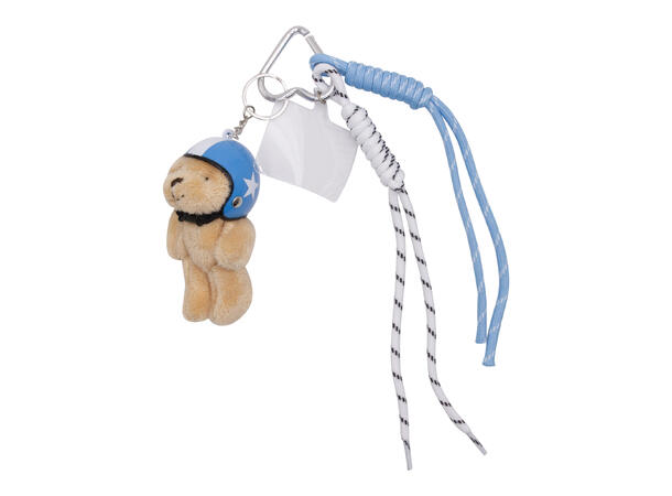 Veskepynt bamse m/hjelm blå 