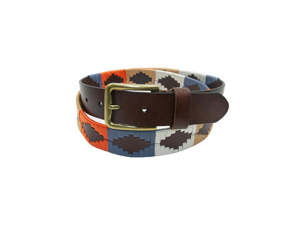 Barn belte 3cm mønstert oransje strl 65 *Brando Kids" 