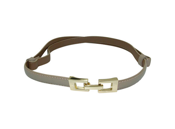 Belte 1,5cm m/justerbar spenne Taupe Strl 95 
