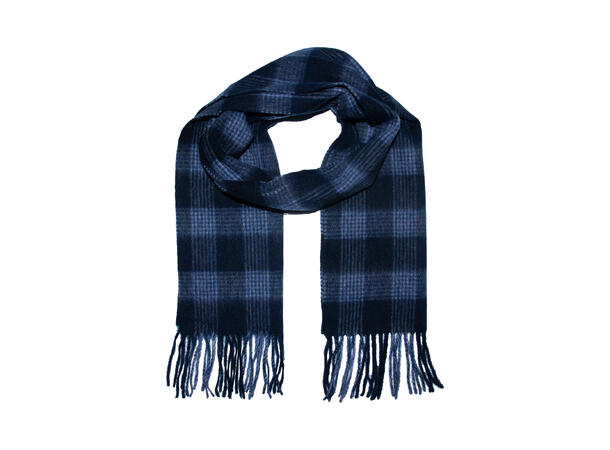 Dame skjerf rutet 30x180 blå Høst 