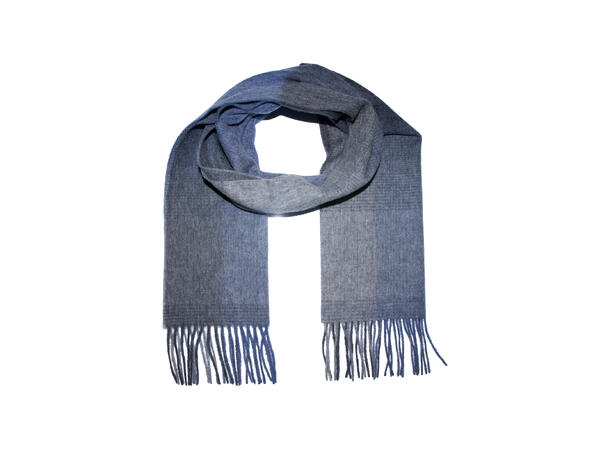 Herre skjerf ton i ton 30x180 blå Høst 