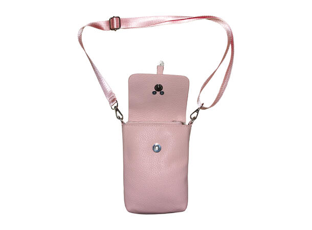 Mobilveske enkel m/small skulderrem rosa 