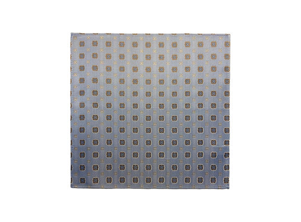 Santi silkeslips+lommetørkle mønstert* sett hengende blå 