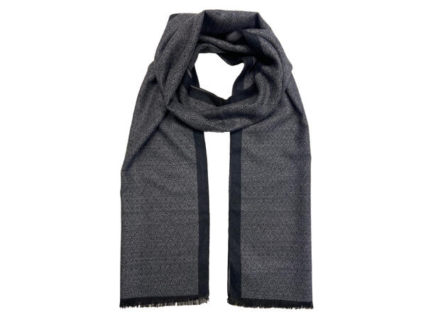 Skjerf herre mønstert 35x180 sort Høst26 