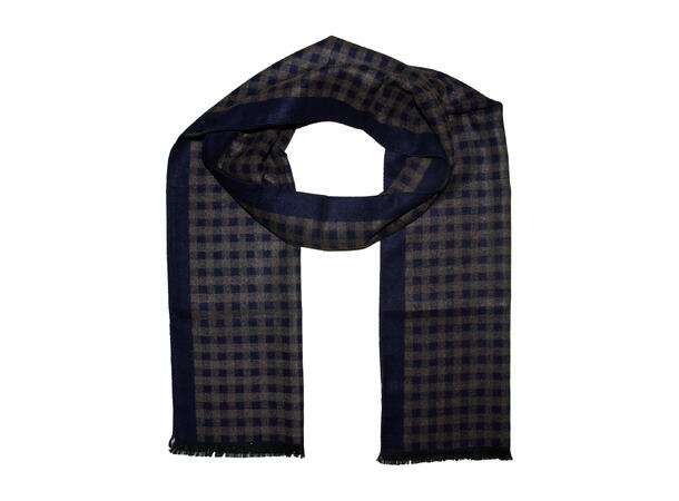 Skjerf herre rutet 35x180 beige Høst26 