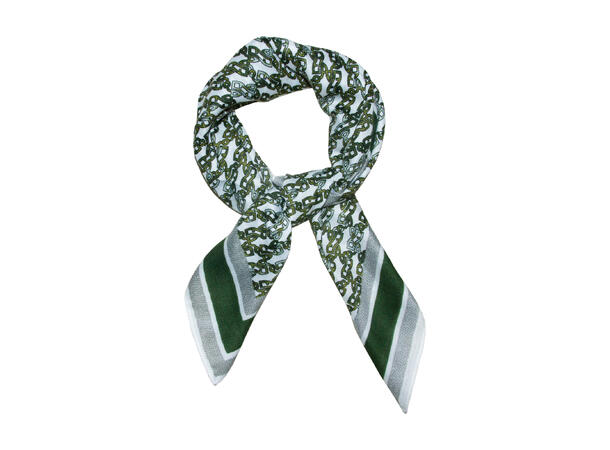 Skjerf kjede-mønster 65x65 grønn 