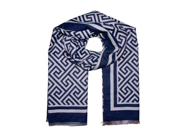 Skjerf labyrint 65x180 blå Høst26 