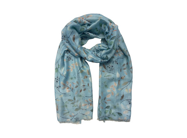 Skjerf m/blader 90x180 blue 