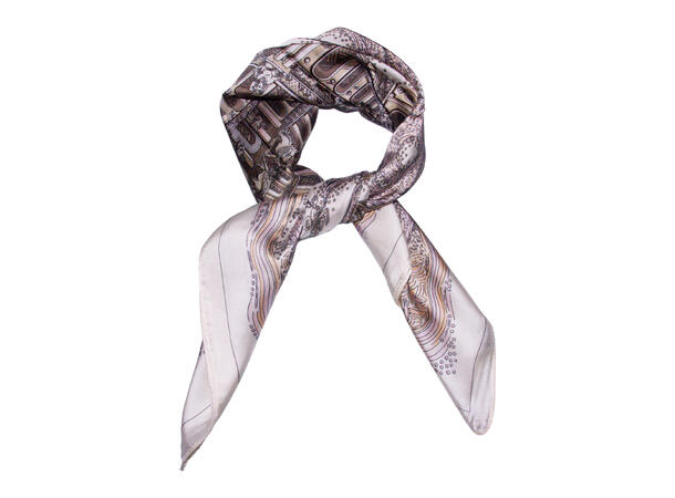 Skjerf m/bygning 70x70 rosa* 